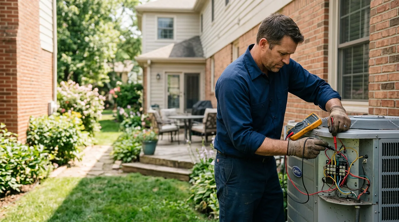 HVAC technician working near East Bridgewater, MA